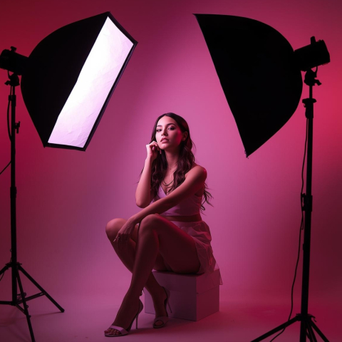 Kit 2 LED E27 RGB 50W, 2 softboxuri, geanta pentru transport, 2 telecomenzi pentru control individual, suport reglabil 200cm [4]