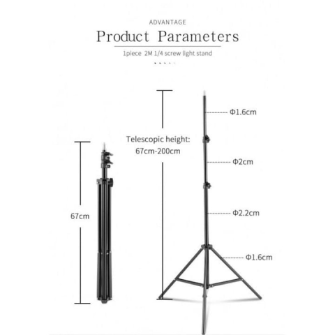 Kit 2 mini panouri Bi Color 160 LED, trepiezi 200 cm, 8 filtre culoare, alimentare USB, filete universale 1/4, cap rotativ 360 grade [1]