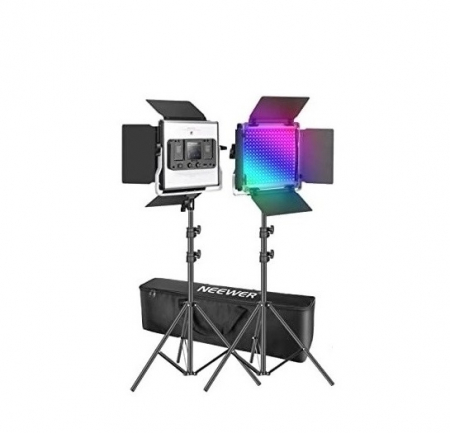 Kit 2 Panouri Neewer RGB,450 LED,trepiezi 200 cm inclusi,cabluri alimentare,geanta transport [6]