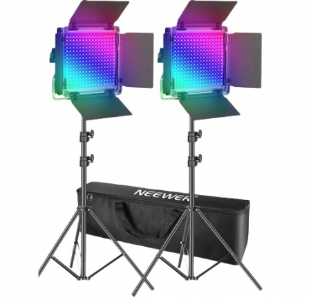 Kit 2 Panouri Neewer RGB,660 LED,trepiezi 200 cm,4 baterii + 4 incarcatori,geanta transport [8]