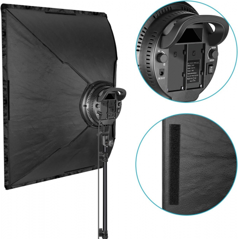 Kit de 2 softboxuri, cu 2 trepiezi reglabili 200 cm, 2 panouri LED Bi color, de 45W, temperatura culorii reglabila, geanta de transport inclusa, Hakutatz [4]