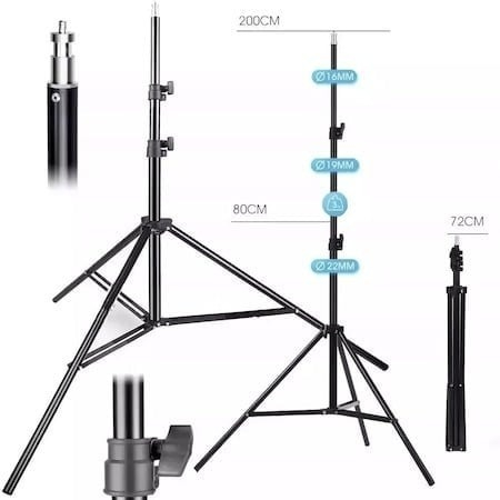 Kit 2 softboxuri ajustabile max. 200 cm, 2 becuri LED 150W, 2700-7500K, telecomanda si geanta transport [8]