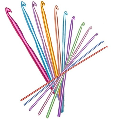 Kit complet pentru crosetat cu 12 crosete colorate, organizator portabil si dimensiuni 2-8 mm [1]