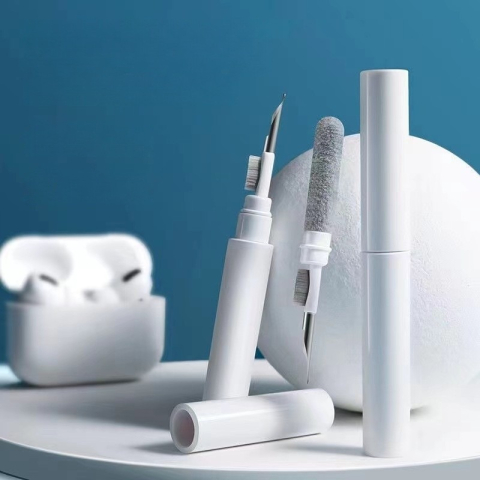 Kit de curatare casti 3 in 1, multifunctional, alb, pentru casti wireless si dispozitive audio [2]
