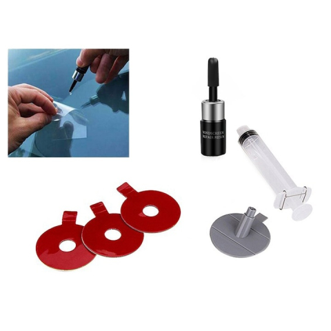 Kit de reparatii pentru parbriz auto, 14 piese, pentru indepartarea aschiilor si zgarieturilor minore, protectie impotriva fisurilor ulterioare [3]