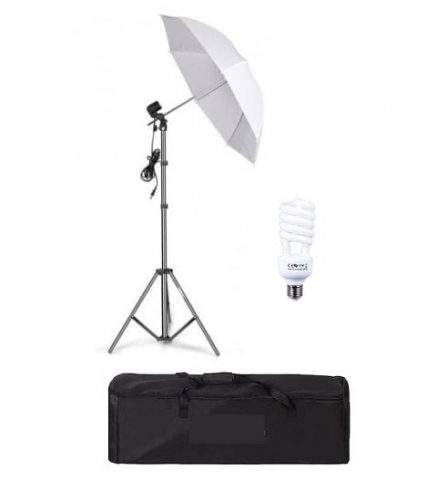 Umbrele foto - Umbrela cu trepied reglabil 200 cm, bec 45W, geanta de transport inclusa