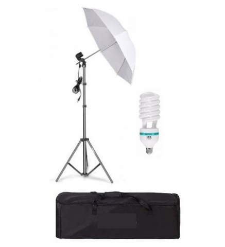 Umbrele foto - Umbrela cu trepied reglabil 200 cm, bec 85W, geanta de transport inclusa