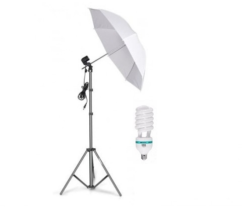 Umbrele foto - Umbrela cu trepied reglabil 200 cm, bec 150W