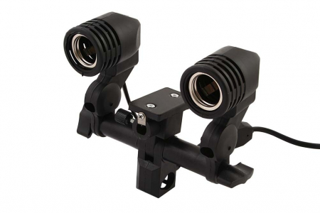 Kit de 2 umbrele, 2 trepiezi reglabili 200 cm, 2 suporti dubli pentru bec, 4 becuri 125W [2]