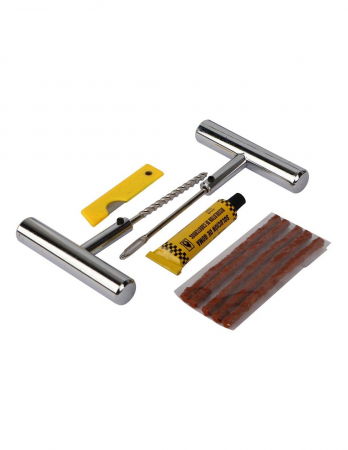 Alte articole auto - Kit profesional de vulcanizare pentru reparare anvelope la rece, cu snur si adeziv