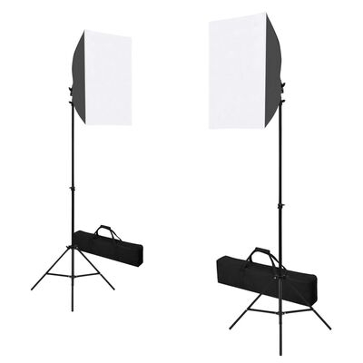 Kit studio foto,2 lumini softbox,2 umbrele,suport fundal 2x3m,4x bec 45W + genti de transport [3]