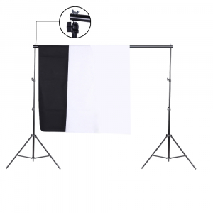 Kit studio foto,lumini,2 umbrele,suport fundal 2x3m,2 becuri 150W, 2 panze fundal alb,negru [2]