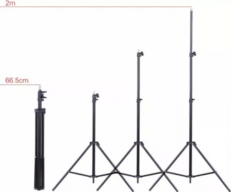 Kit complet foto studio,lumini,4 umbrele,trepiezi 200 cm,suport fundal 2x3m,2 panze fundal alb,negru, 2x bec 150W [5]