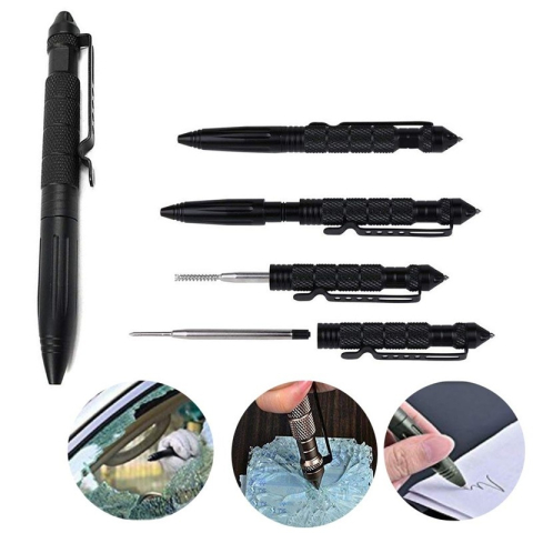 Kit supravietuire 13 in 1 pentru camping si urgente, trusa compacta cu busola, lanterna, cutit pliabil, laser si accesorii outdoor [8]