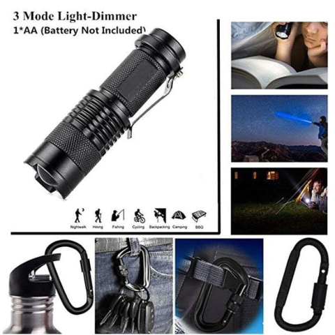 Kit supravietuire 13 in 1 pentru camping si urgente, trusa compacta cu busola, lanterna, cutit pliabil, laser si accesorii outdoor [17]