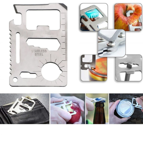 Kit supravietuire multifunctional camping si urgente, trusa compacta cu busola, lanterna, amnar, cutit pliabil si accesorii outdoor [3]