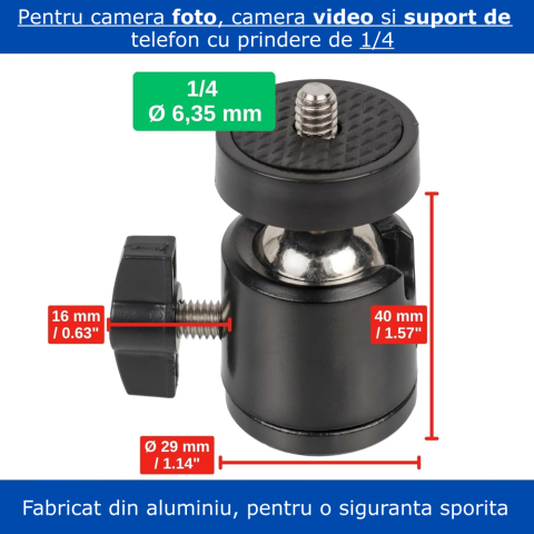 Kit universal pentru fotografie si filmari cu telefon, trepied reglabil 200 cm, brat flexibil cu cap bila, suport telefon rotativ portret/landscape, telecomanda Bluetooth [4]