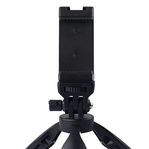 Kit vlogging pentru telefon, camera, mini panou LED inclus, trepied filet 1/4 si suport telefon cu patina [6]