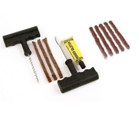 Alte articole auto - Kit vulcanizare auto la rece, depanare cu snur, adeziv cauciuc, reparare anvelope, 8 snururi
