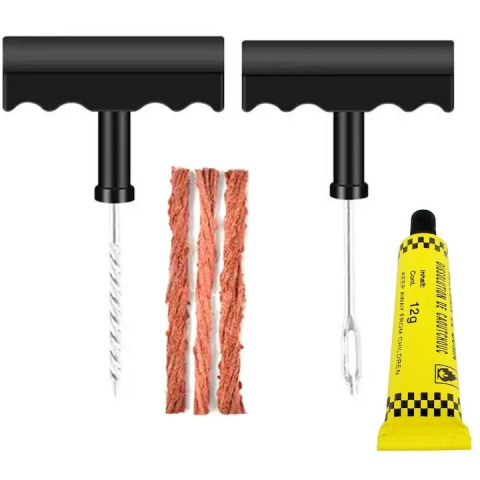 Kit vulcanizare auto la rece pentru reparare anvelope, cu snururi si adeziv cauciuc [6]