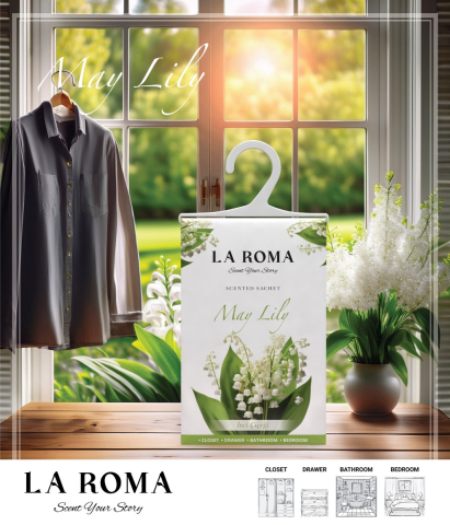 Odorizant pentru dulap La Roma – Mărgăritar, Aromă Elegantă și Pudrată pentru Haine Proaspăt Parfumate, Inspirată din Rafinamentul Parfumeriei Clasice [2]