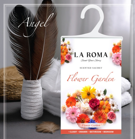 Odorizant pentru dulap La Roma – Flower Garden (Flori de grădină), Aromă Florală și Vibrantă pentru Haine Proaspăt Parfumate, Inspirată din Abundența Grădinilor Mediteraneene în Floare [2]