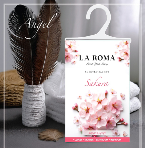 Odorizant pentru dulap La Roma – Sakura, Aromă Florală și Delicată pentru Haine Proaspăt Parfumate, Inspirată din Gingășia Florilor de Cireș Japonez [1]