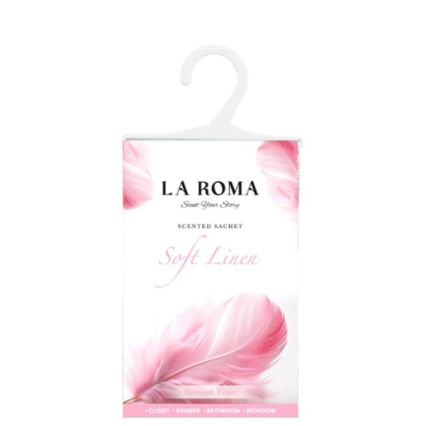 Odorizante - Odorizant pentru dulap La Roma – Soft Linen, Aromă Textilă și Catifelată pentru Haine Proaspăt Parfumate, Inspirată din Răsfățul Lenjeriilor Mediteraneene