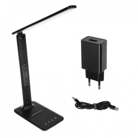ELECTRONICE - Lampa de birou LED 5W cu incarcator de priza - Negru