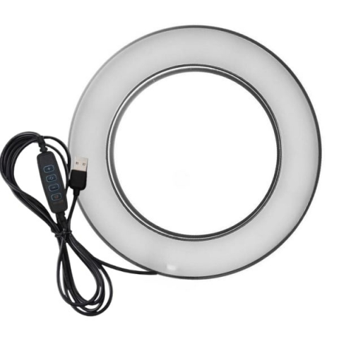 Ring Light - Lampa circulara LED diametru 26 cm,cablu de alimentare,cotrol din telecomanda
