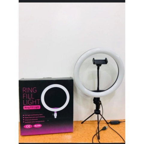 Lampa circulara LED, ring light 20 cm diametru, cap bila 360 grade si mini stativ universal cu filet 1/4 inclus [2]