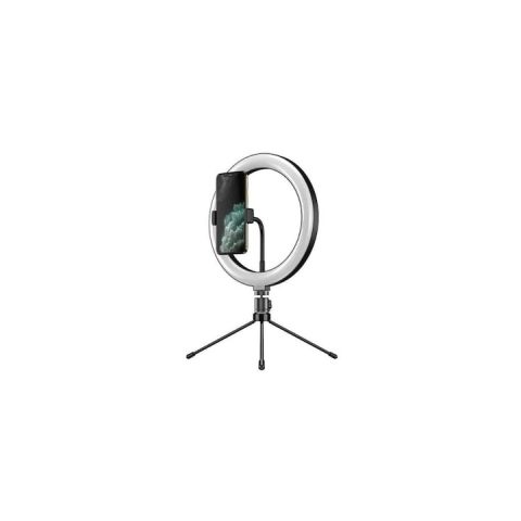 ECHIPAMENTE FOTO - Lampa circulara LED, ring light 20 cm diametru, cap bila 360 grade si mini stativ universal cu filet 1/4 inclus