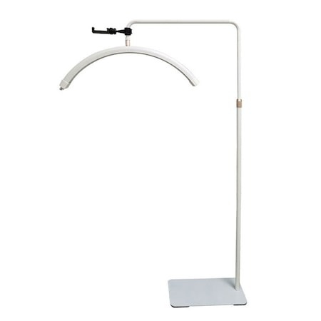 Ring Light - Lampa cosmetica profesionala Semiluna 238 LED,inaltime maxima 180 cm,cu suport de telefon - Alb