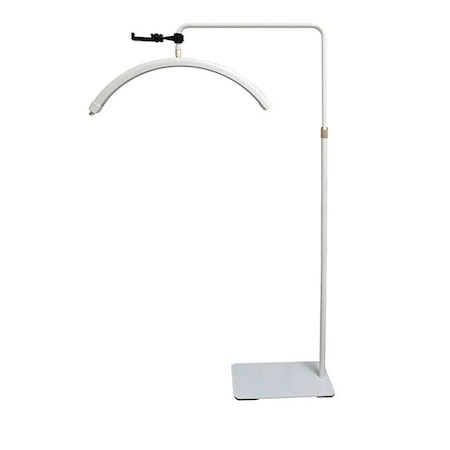 Ring Light - Lampa cosmetica profesionala Semiluna 238 LED,inaltime maxima 180 cm,cu suport de telefon - Alb