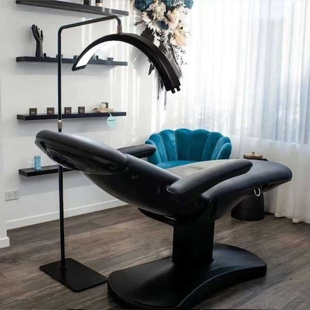 Lampa cosmetica profesionala Semiluna LED, inaltime maxima 180 cm,cu suport de telefon [3]