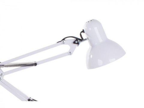 Lampa de birou ajustabila, E27, 40W, suport alb, clema de prindere inclusa [3]