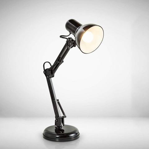 Lampa de birou ajustabila, E27, 40W, suport negru, clema de prindere inclusa [5]