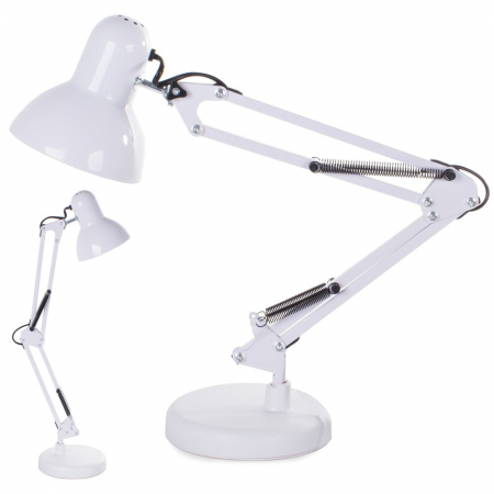 Iluminat LED - Lampa de birou cu suport, alimentare 220V, soclu E27 becuri clasice - Alb