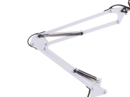 Lampa de birou cu suport, alimentare 220V, soclu E27 becuri clasice - Alb [5]