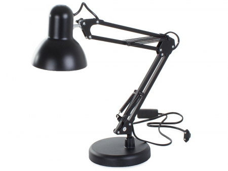 Lampa de birou cu suport, alimentare 220V, soclu E27 becuri clasice - Negru [7]