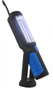 Lampa LED 3W, cu suport magnetic si carlig, pentru atelier - Negru/Albastru [2]
