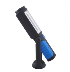 Lampa LED 3W, cu suport magnetic si carlig, pentru atelier - Negru/Albastru [5]