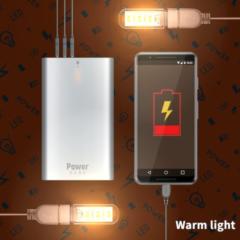 Lampa LED portabilă USB Dodaco, set 5 bucăți, dimensiuni 58x18x9mm, lumină puternică [6]