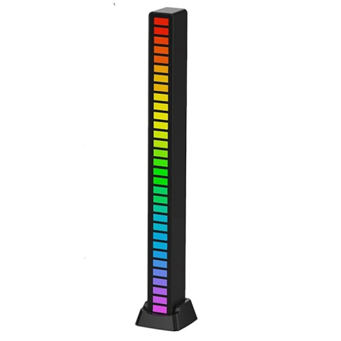 Diverse - Lampa LED tip bara, RGB, cu lumini sincronizate audio, pentru atmosfera in camera - Negru