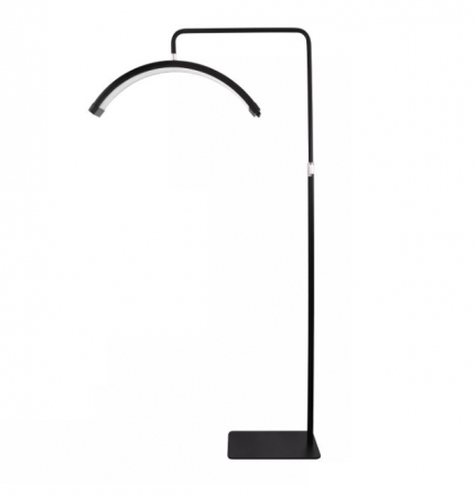 Lampa cosmetica profesionala Semiluna 238 LED,inaltime maxima 180 cm,cu suport de telefon - Negru [1]