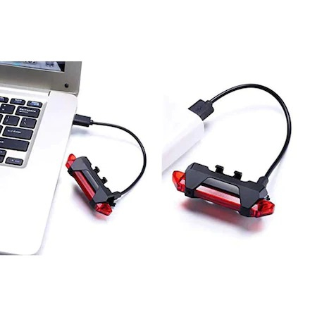 Lampa stop LED pentru bicicleta cu incarcare USB,baterie 1200 mAh [5]