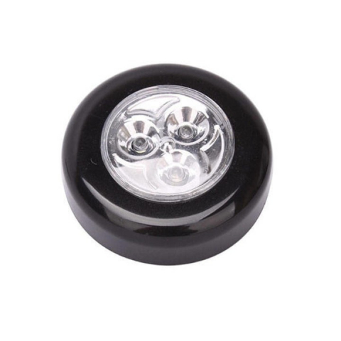 Uz casnic - Lampa universala autoadeziva cu 3 LED-uri, utilizare baterii de tip AAA - Negru