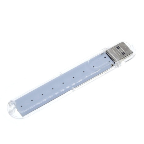 Lampa USB cu 8 LED-uri, portabila, pentru citit, laptop, carcasa transparenta, 9.5 cm [1]