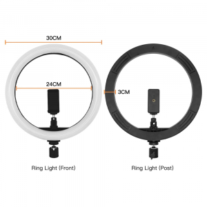 Lampa circulara LED 30 cm diametru,trepied 200 cm,rezistenta pana la 5 kg [4]