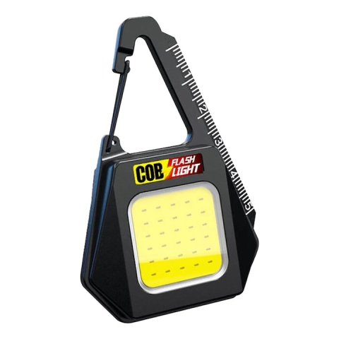 SPORT ȘI ACTIVITĂȚI - Lanterna breloc multifunctionala 30 LED COB, 500 lm, incarcare Type-C, 3 moduri lumina, baza magnetica, waterproof, negru